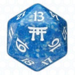 Magic Spindown Die - Champions of Kamigawa - Blue